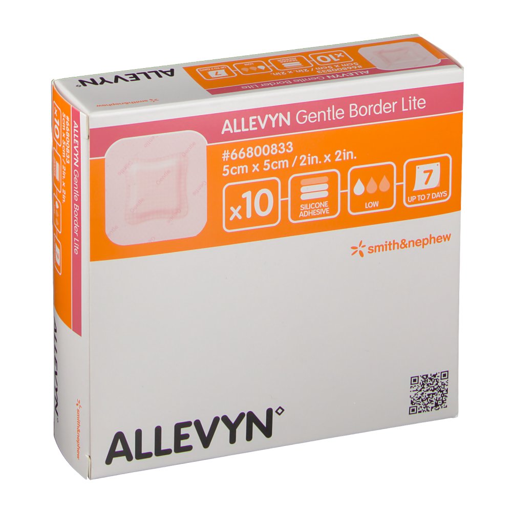 Allevyn Gentle Border Lite 5 x 5cm 66800833 - shop-pharmacie.fr