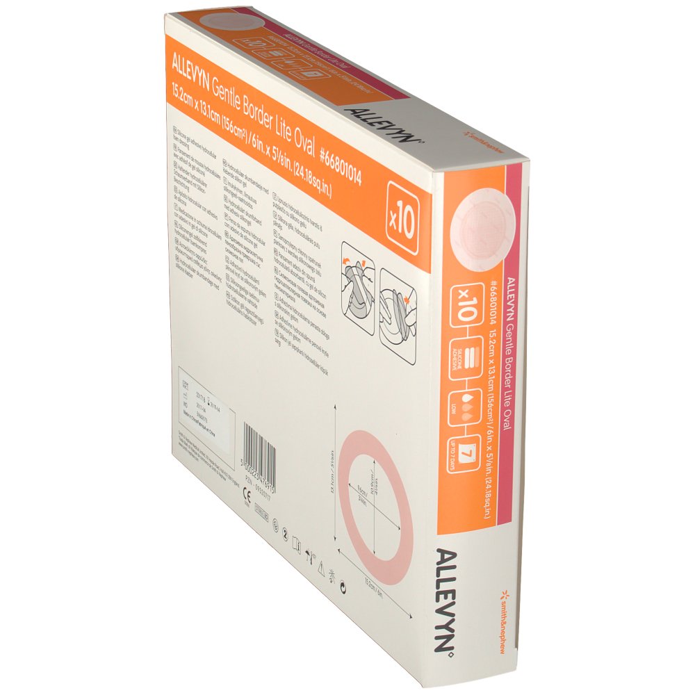 Allevyn Gentle Border Lite Oval 15.2 x 13,1 cm - shop-pharmacie.fr