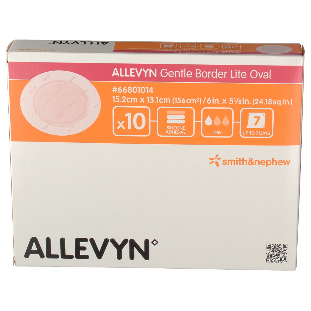 Allevyn Gentle Border Lite Oval 15.2 x 13,1 cm - shop-pharmacie.fr