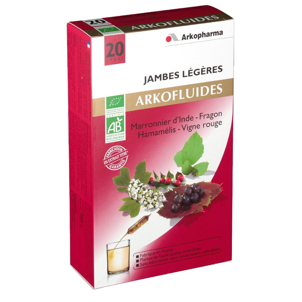 Arkopharma Arkofluide bio jambes légères  shoppharmacie.fr