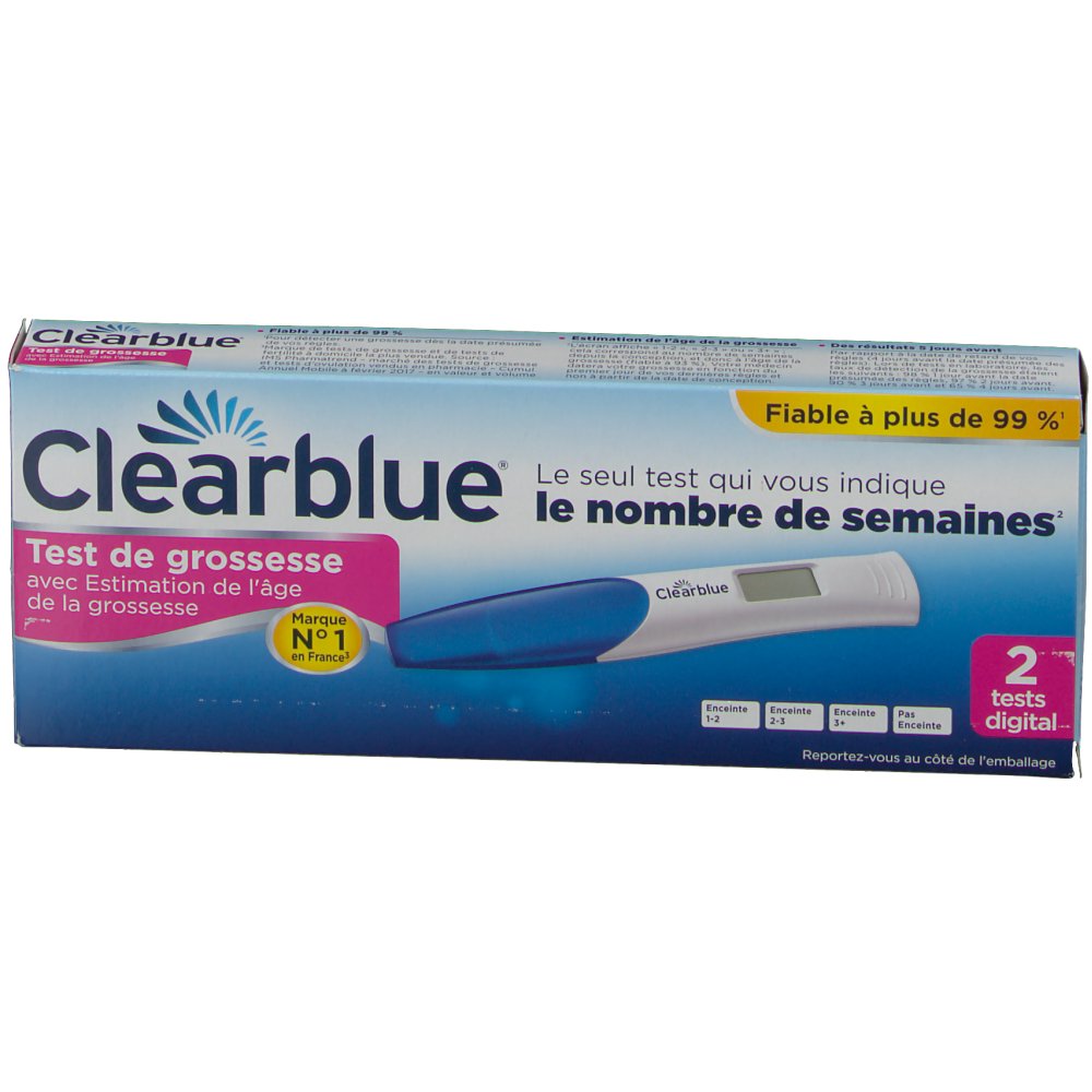 Test De Grossesse Clearblue Digital Clearblue Test De Grossesse Digital Avec Estimation Âge De Grossesse
