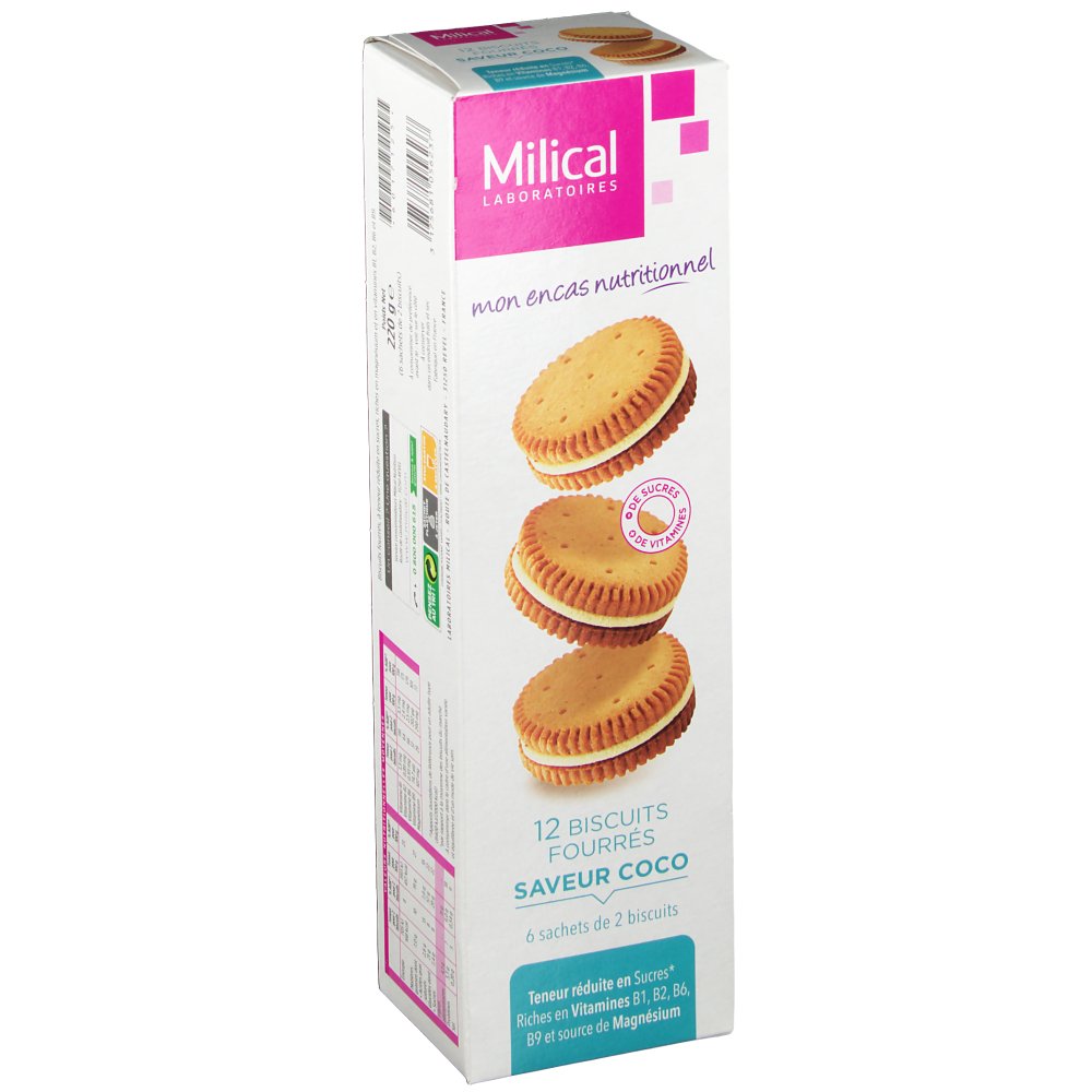 Milical Nutrition biscuits fourrés coco - shop-pharmacie.fr Milical Nutrition biscuits fourrés coco - shop-pharmacie.fr