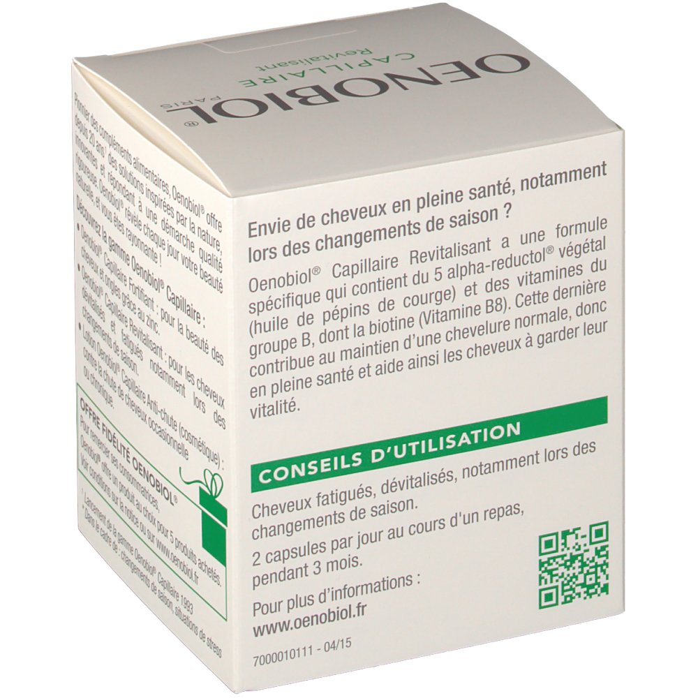 Oenobiol® Capillaire Revitalisant Cheveux Denses Shop Pharmaciefr