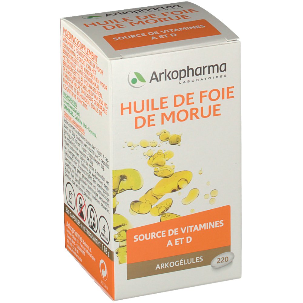 Arkopharma Arkogélules® Huile de foie de morue  shoppharmacie.fr