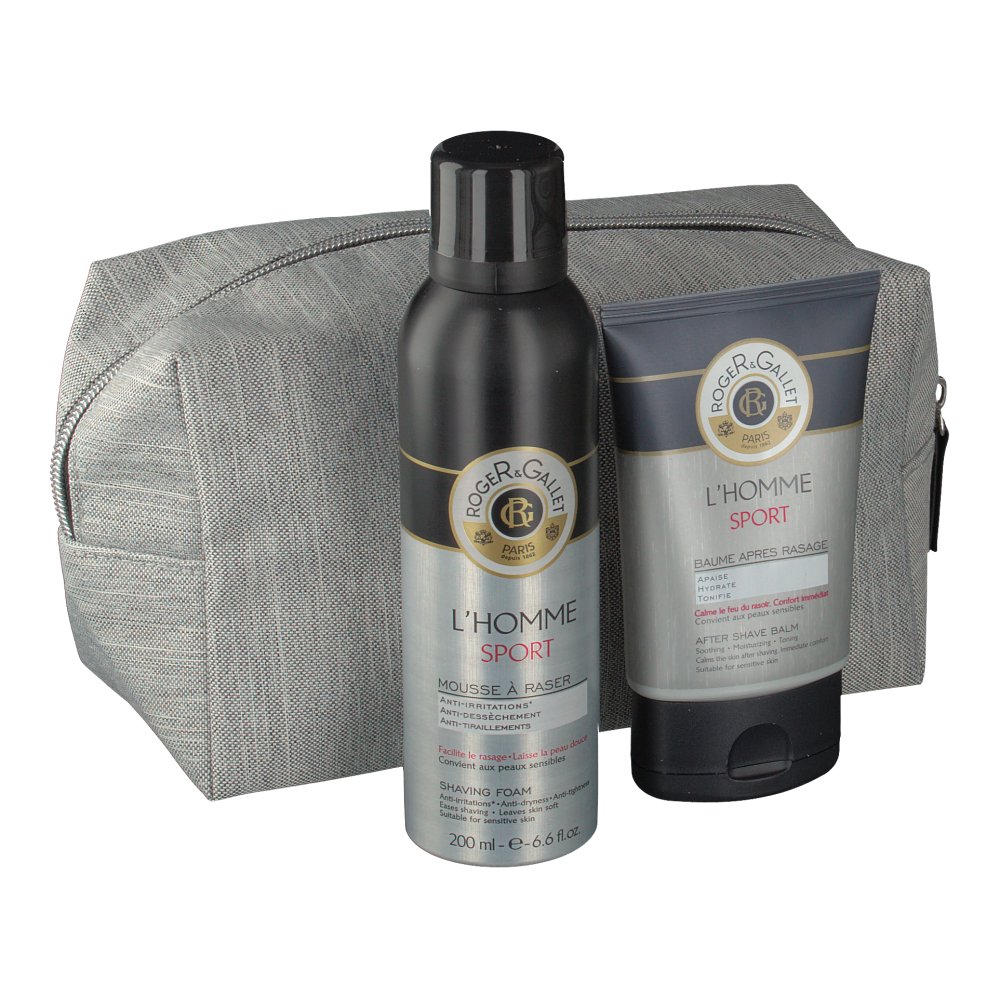 Roger & Gallet Trousse Noël Homme Sport Mousse à raser + Baume Après Rasage