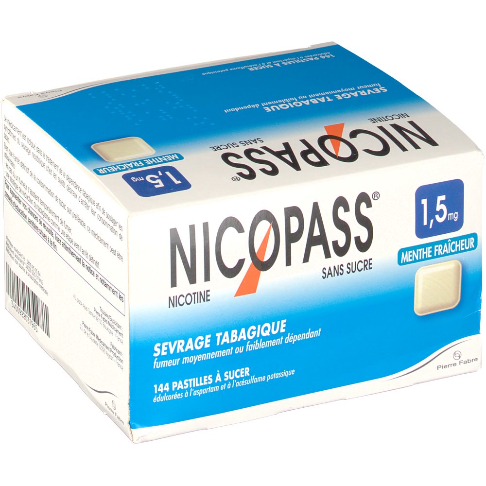 Nicopass® Menthe fraicheur s/s 1,5 mg - shop-pharmacie.fr
