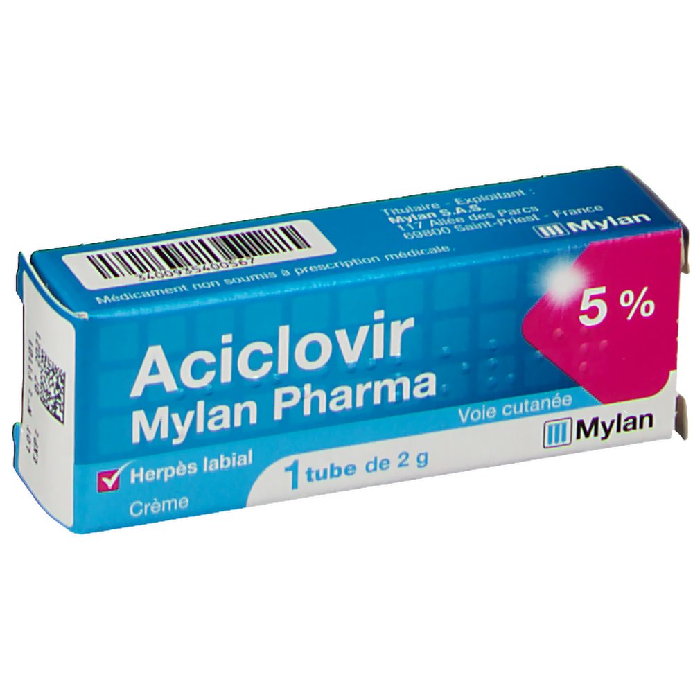 Aciclovir MYLAN Pharma tube crème 5 % - shop-pharmacie.fr Aciclovir MYLAN Pharma tube crème 5 % - shop-pharmacie.fr