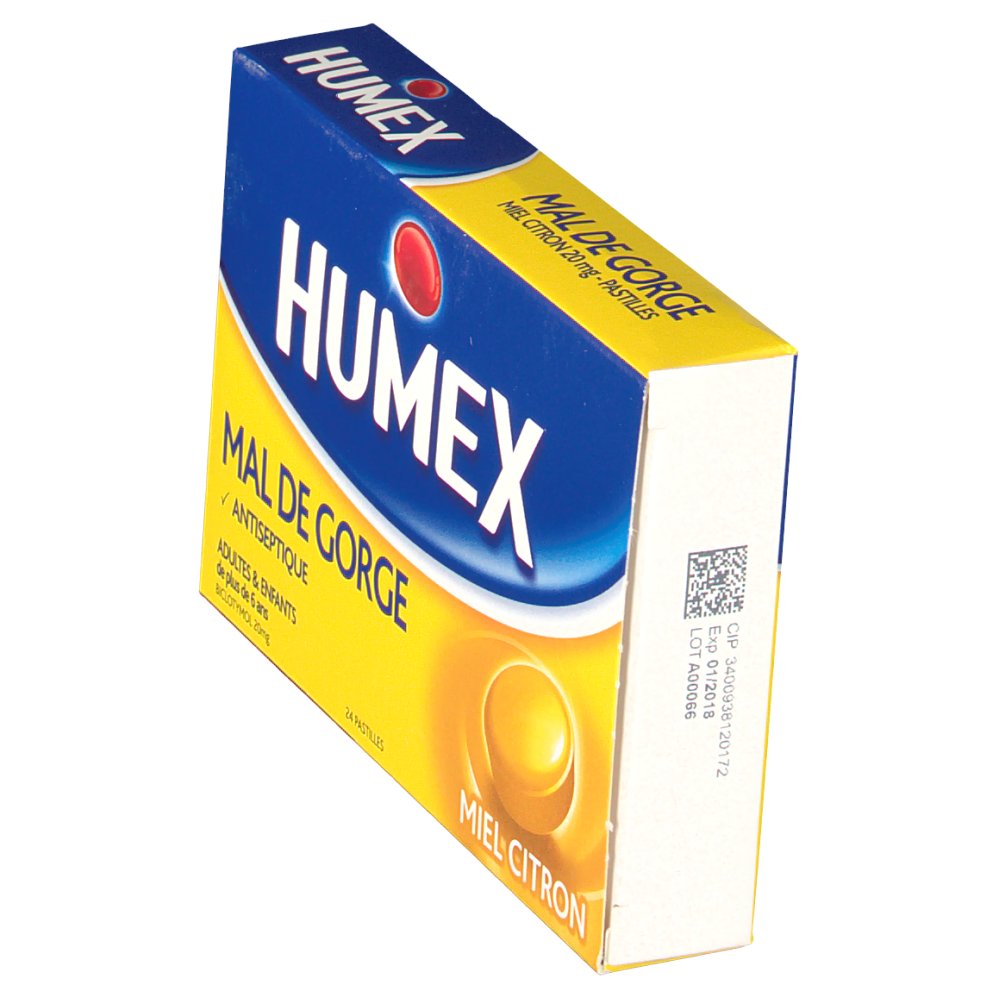 Humex Mal de Gorge Miel Citron 20 mg - shop-pharmacie.fr