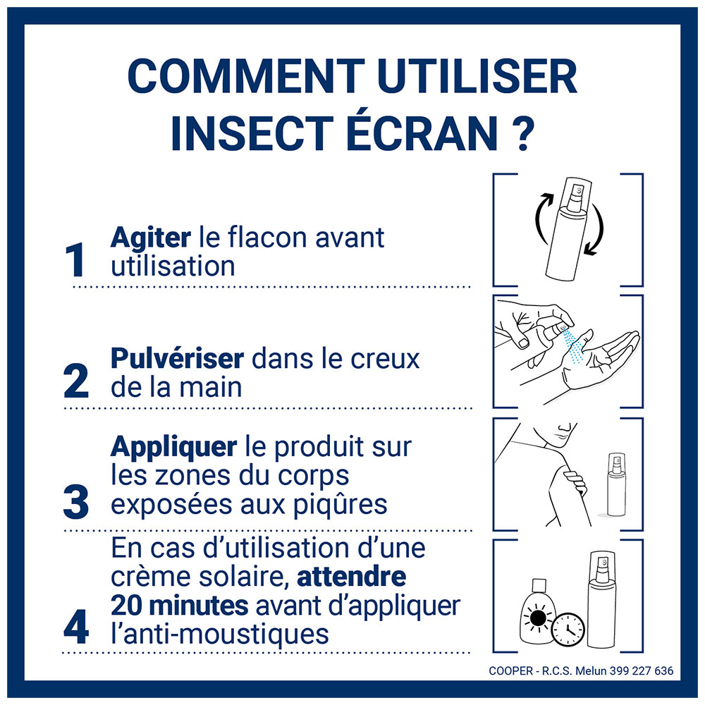 Insect écran guêpes et frelons est un produit répulsif anti-insectes