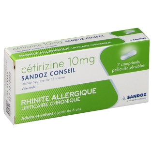 Sandoz Cétirizine 10 mg, 7 - shop-pharmacie.fr Sandoz Cétirizine 10 mg, 7 - shop-pharmacie.fr